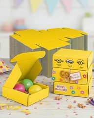 50 PCS Yellow 6x4x2.36 Inch Small Corrugated Cardboard Shipping Mailer Box