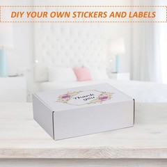 White Corrugated Shipping Box 12x9x4 – Easy Assembly for Small Business