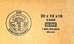 20″ x 10″ x 10″ CARDBOARD BOX – 200 lb – SINGLE BOX – LONG BOX