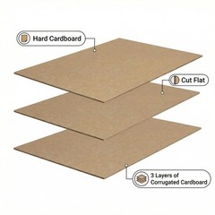 Flat Cardboard Sheets for Crafts – 8.5×11 Inch Bulk Corrugated Cardboard Shee…