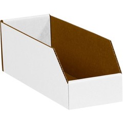 BBINBWZ818 Open Top Bin Boxes 8″ x 18″ x 4 1/2″ Oyster White Pack of 50)