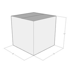 125 12x12x12 White Corrugated Shipping Boxes 90 ECT Triple-Wall New