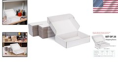 Small Business Packaging Boxes 12x8x2, 25 Pack | Lightweight