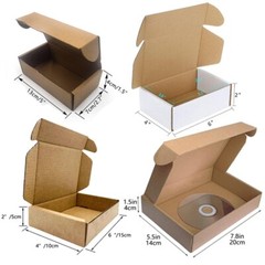 Multi-size corrugated cardboard boxes are used for packaging, moving and storage