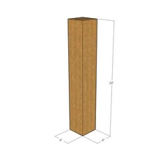 25 4x4x24 Kraft Brown Corrugated Shipping Boxes 32 ECT Single-Wall New