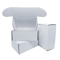 6x4x3 inch Small White Mailers Boxes Recyclable Corrugated Gift Box for Packa…