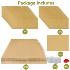 3 Sets Moving Boxes with Divider Kits,16 x 12 x 13 Inch Glassware Dish Packin…