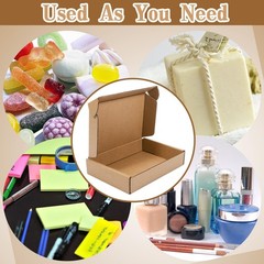 50 Pack Small Shipping Boxes, Brown Corrugated Cardboard Boxes Mailing Box, S…
