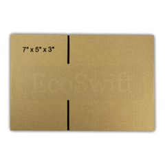50 7x5x3 EcoSwift Cardboard Packing Moving Shipping Boxes Corrugated Box Cartons
