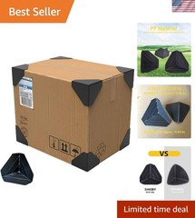 Lightweight Black Shipping Box Corner Protectors – 80 Pack for Ultimate Safety