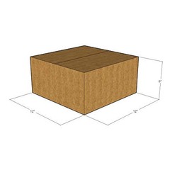 5 12x12x6 Kraft Brown Corrugated Shipping Boxes 32 ECT Single-Wall New