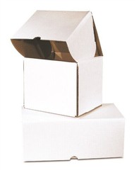 7 1/8 x 6 5/8 x 6 1/2″ Outside Tuck Corrugated Mailer White 25 Pack