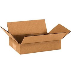 Partners Brand P962 Flat Corrugated Boxes, 9″L x 6″W x 2″H, Kraft (Pack of 25)
