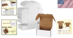 Sturdy 6x4x3 White Corrugated Boxes – 40 Pack for Reliable Shipping Solutions
