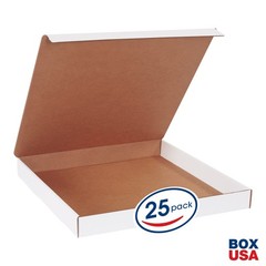 Oyster White Literature Mailers 18x18x2 Inch Strong Corrugated Box Made in USA