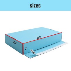 10.5×6.3×2 Inch Blue Shipping Packaging Hard Corrugated Cardboard Gift Box