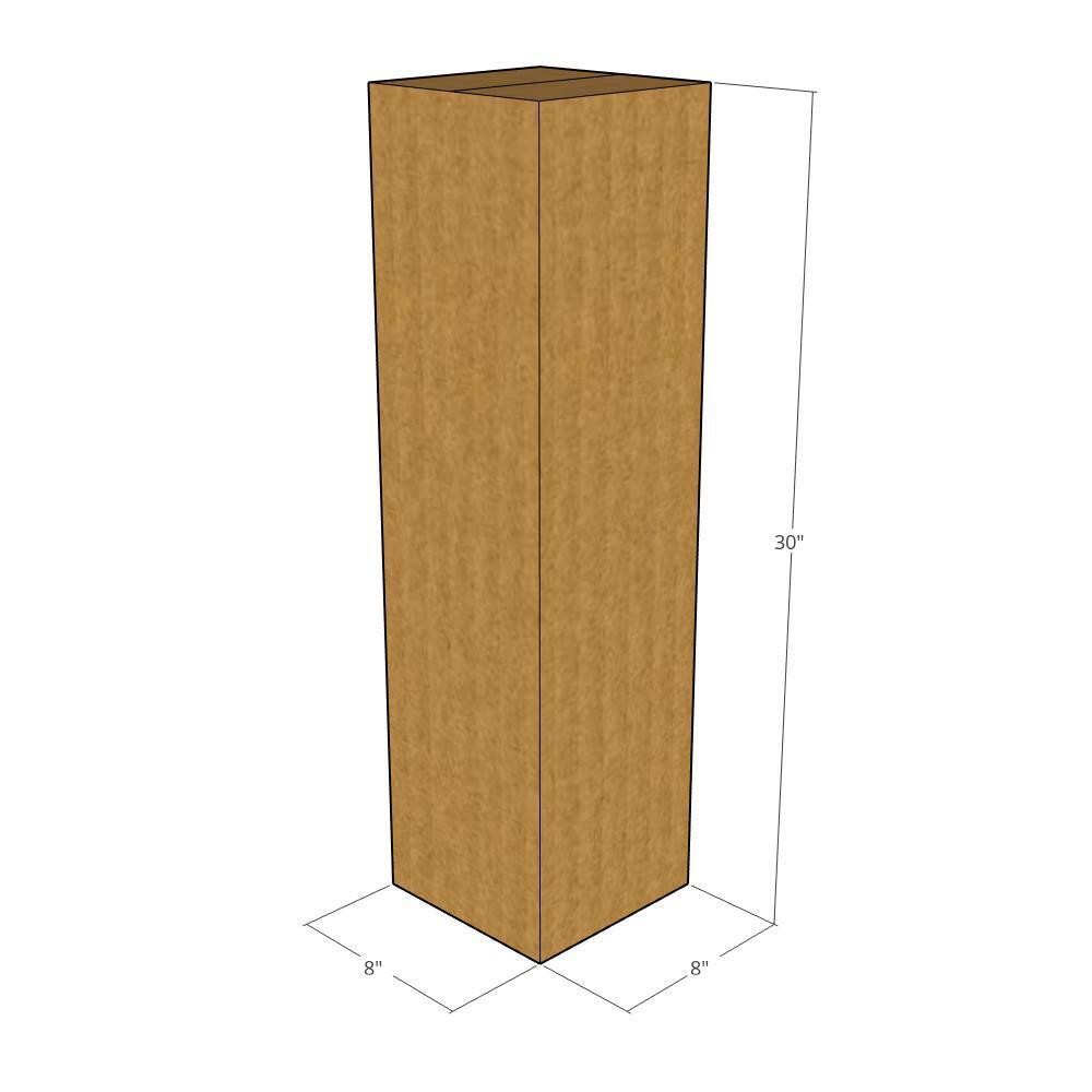 8x8x30 Tall Corrugated Shipping Boxes 32 ECT Single-Wall, 10/Pack