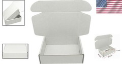 Lightweight White Corrugated Shipping Boxes, 5-Pack 6x4x2.3 for Safe Transit