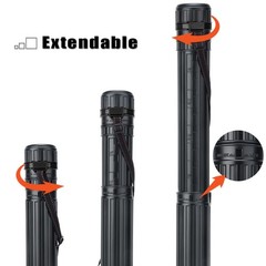 TRANSON 2-Pack Small Poster Tube Storage 17 to 27 Extendable for Documents Bluep