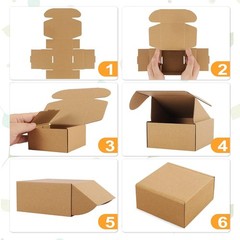 Small Shipping Boxes 4x4x2 Inches – 50 Pack Brown Corrugated Cardboard boxes …