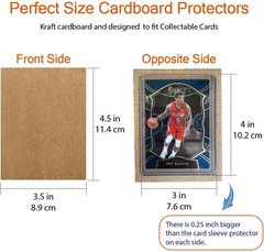 200 Packs Corrugated Cardboard Sheets, Premium 3.5X4.5 Kraft Cardboard Divider I
