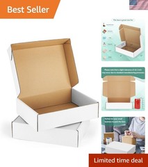 Sturdy 12x9x3 Shipping Boxes with Thank You Stickers – 20 Pack for Small Biz