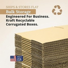 Bulk Set of 25 Heavy Duty Cardboard Boxes 65lb Load Capacity Shipping Storage US