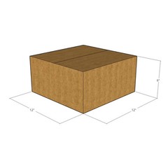 5 12x12x6 Kraft Brown Corrugated Shipping Boxes 32 ECT Single-Wall New