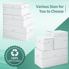 Brand New 10x7x5 Shipping Boxes – White, 30 Pack