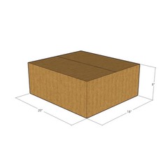 5 20x18x8 Kraft Brown Corrugated Shipping Boxes 32 ECT Single-Wall New