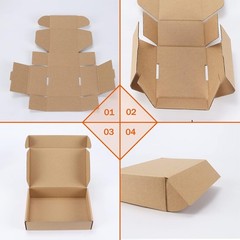 7X5X2 Inch Shipping Boxes Bulk 50 Pack Brown, Tab Lock Tuck Top Mailer Boxes for
