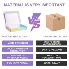Shipping Boxes Small 7x5x2″, 30 Pack Colorful Corrugated Cardboard Boxes, Mai…