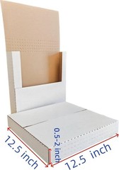 50 Pack of Height Adjustable Vinyl Record Mailers – Easy-Fold, Corrugated Design