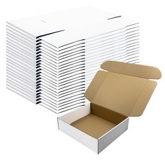 11x10x3 Inches White Shipping Boxes Set of 25，Cardboard Boxes Recyclable Corr…