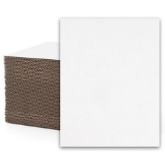 Mat Board Center, 50 Pack 8.5×11 Corrugated Cardboard Sheets, 1/16 inch thick…