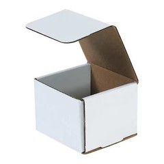 4 3/8 In X 4 3/8 In X 3 1/2 In Inside H, Literature Mailer, White, Corrugate,