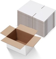 10x7x5 Inches White Shipping Boxes Set of 25