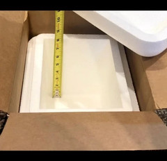 Propak Styrofoam Insulated Cooler in Box Ready to Ship Container 8x8x6 Interior
