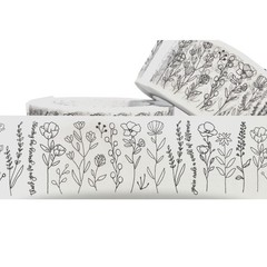 Mailed It Designer Black and White Floral© Small Business Packing Tape – Pr