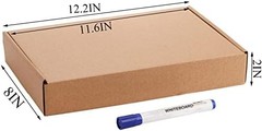 30 Pack 12x8x2 Inches Shipping Boxes, Brown Corrugated Cardboard Mailer Boxes, M