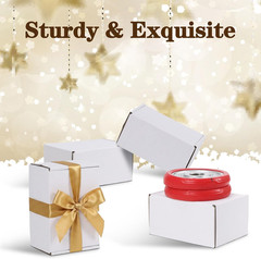 6X4X3 Shipping Boxes Set of 30, 6X4X3 White Corrugated Cardboard Box for Packagi