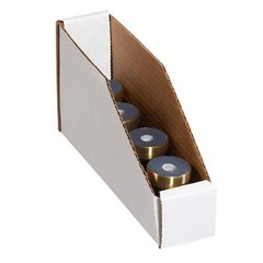 Boxes Fast BFBINMT212 Open Top Bin Boxes 2″ x 12″ x 4 1/2″ White Pack of 50