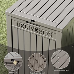 LHBGO Package Delivery Box for Outside, 48 Gallon Storage with Lockable Secur…