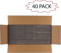 10x6x6 Shipping Boxes Set of 40, White Corrugated Cardboard Box for Mailing P…