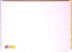 100 EBAY BRANDED 5.5″ X4″ RED BLUE YELLOW & GREEN THANK YOU CARDS NEW IN PACKAGE