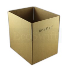 1-50 10x8x6 “EcoSwift” Cardboard Packing Mailing Shipping Corrugated Box Cartons