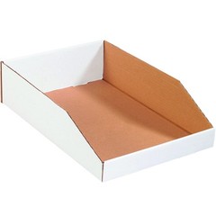 PBINEB1812 Open Top Bin Boxes, 12″ x 18″ x 4 1/2″, Oyster White (Pack of 50)