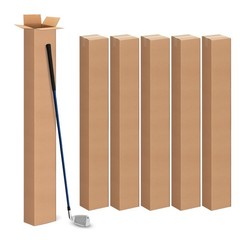 6x6x48″ Tall Corrugated Cardboard Boxes – 5 Pack for Shipping, Moving, Storage