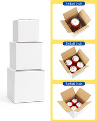 Assorted-Sizes-Shipping-Boxes-15-Pack: 4X4X4 & 5X5X5 & 6X6X6 Small-Shipping-Boxe
