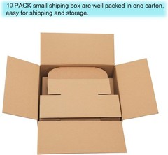 Sturdy Rippled Edge 10-Pack Shipping Boxes 6x4x3” – Easy Assembly & Stylish